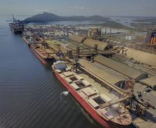 Carregamento recorde de 90 mil toneladas de farelo de soja em um único navio graneleiro reafirma a capacidade operacional do Corredor de Exportação do porto paranaense. 