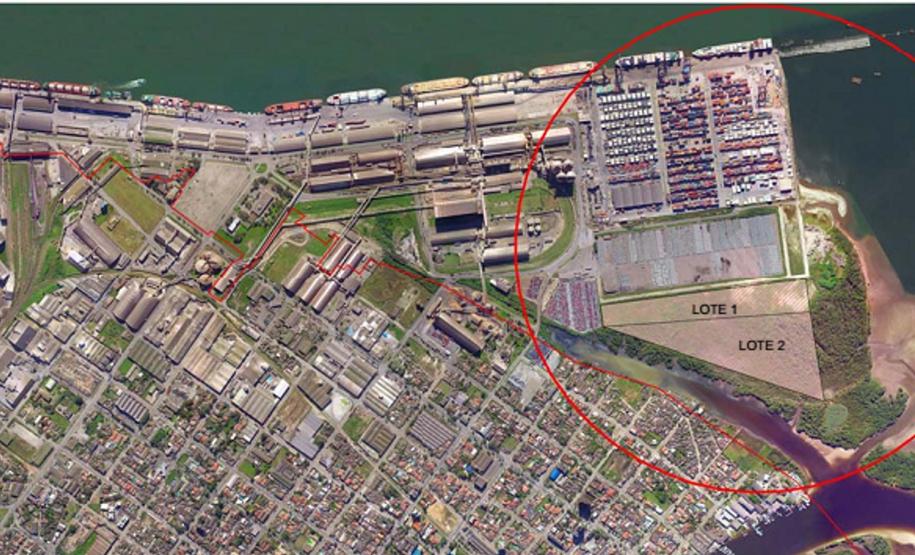 Finalizado projeto do novo setor Leste do Porto de Paranaguá O novo empreendimento ficará localizado no setor Leste do Porto de Paranaguá, indicado na imagem.
